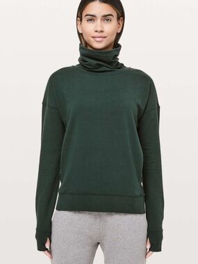 Lululemon Athletica Green Cowl Neck Sweater